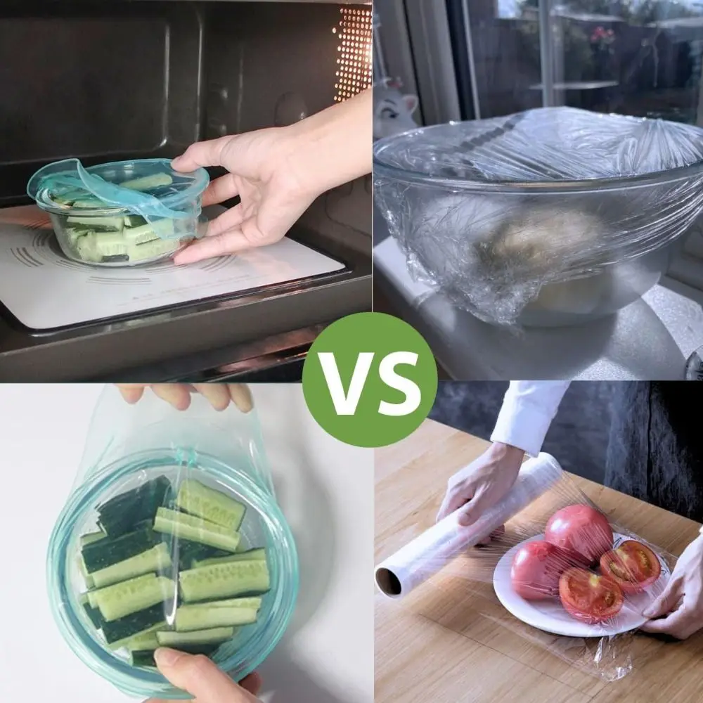 1/3Pcs Food Grade Microwave Food Cover Silicone Reusable Silicone Stretch Lids Durable Refrigerator Accessories