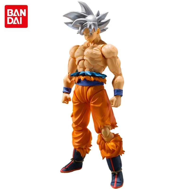 Original Bandai Dragon Ball Z Anime Figure SHF Super Migatte No Gokui Silver Hair Son Goku Kakarotto Anime Action Figures Toys