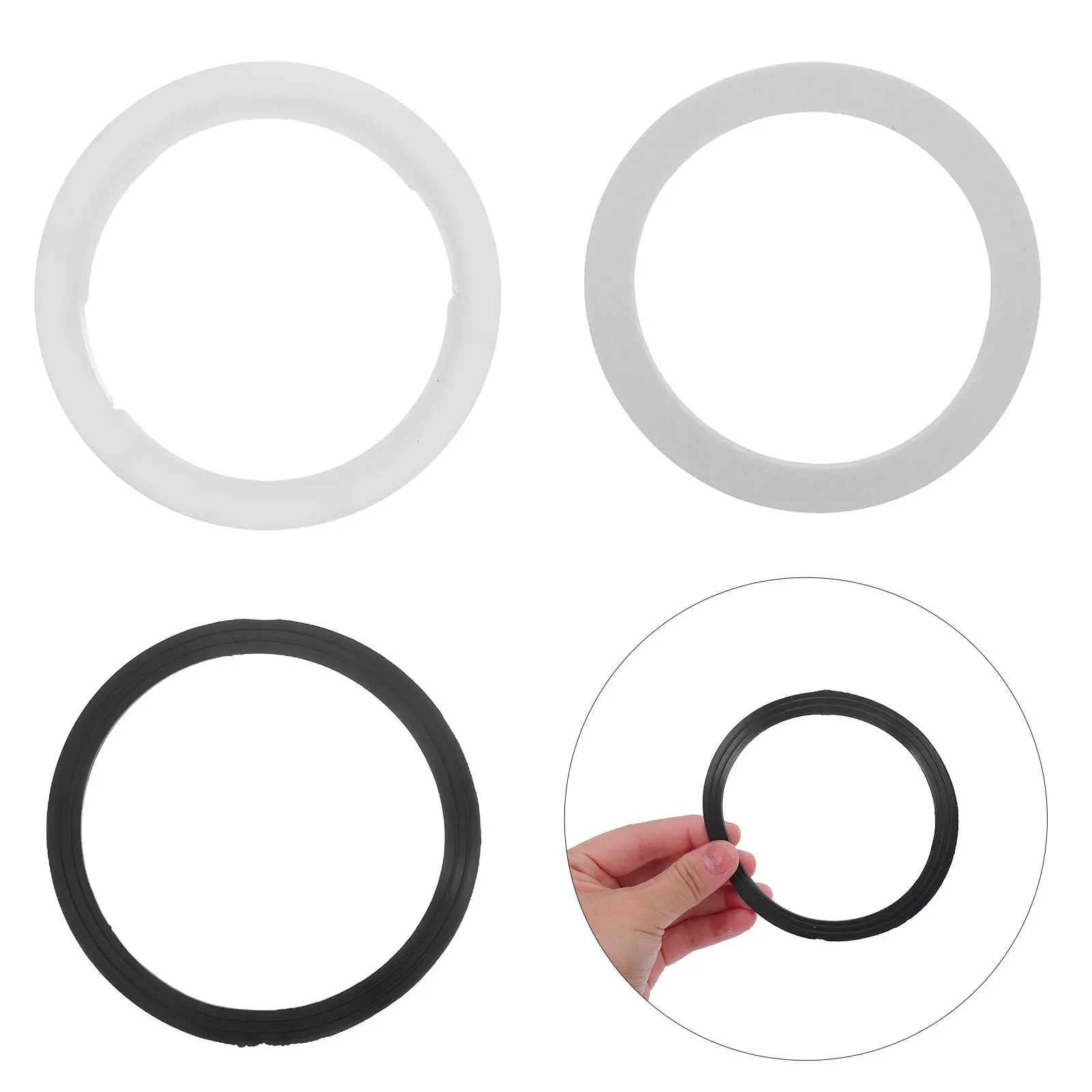 6Pcs Kitchen Sink Drain Strainer Seal Set 110Mm Universal Fit Rubber Washers Nut Kit Tight Seal Leak Prevention Dishwasher Basin