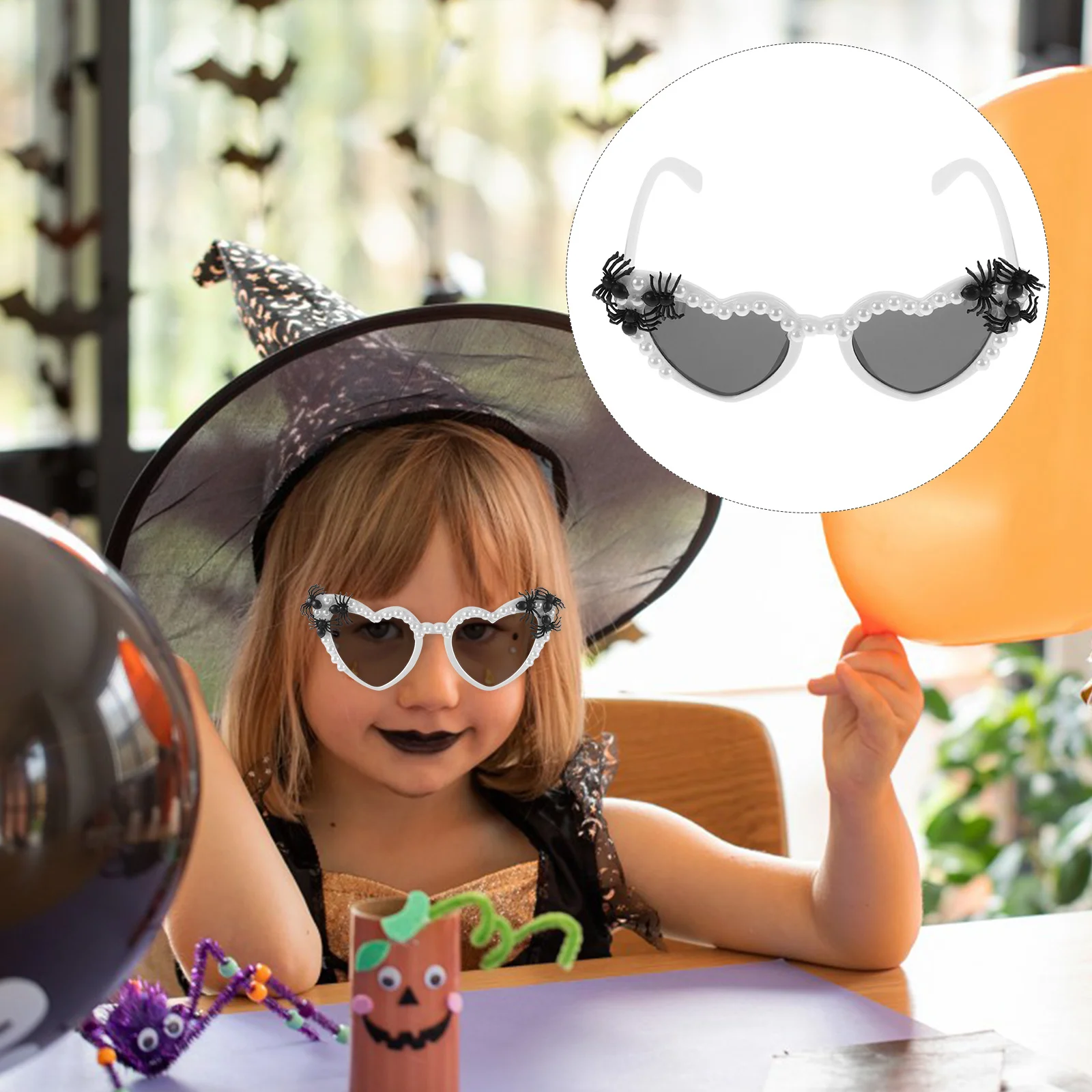 هالوين العنكبوت نظارات القلب نمط حزب النظارات هالوين النظارات الزخرفية الدعائم حزب المزحة نظارات تأثيري الدعائم