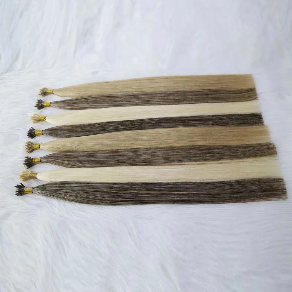 Human Hair Extensions Pre Bonded Elastische Nanotips Remy Virgin Cuticle Uitgelijnd Hair Extension