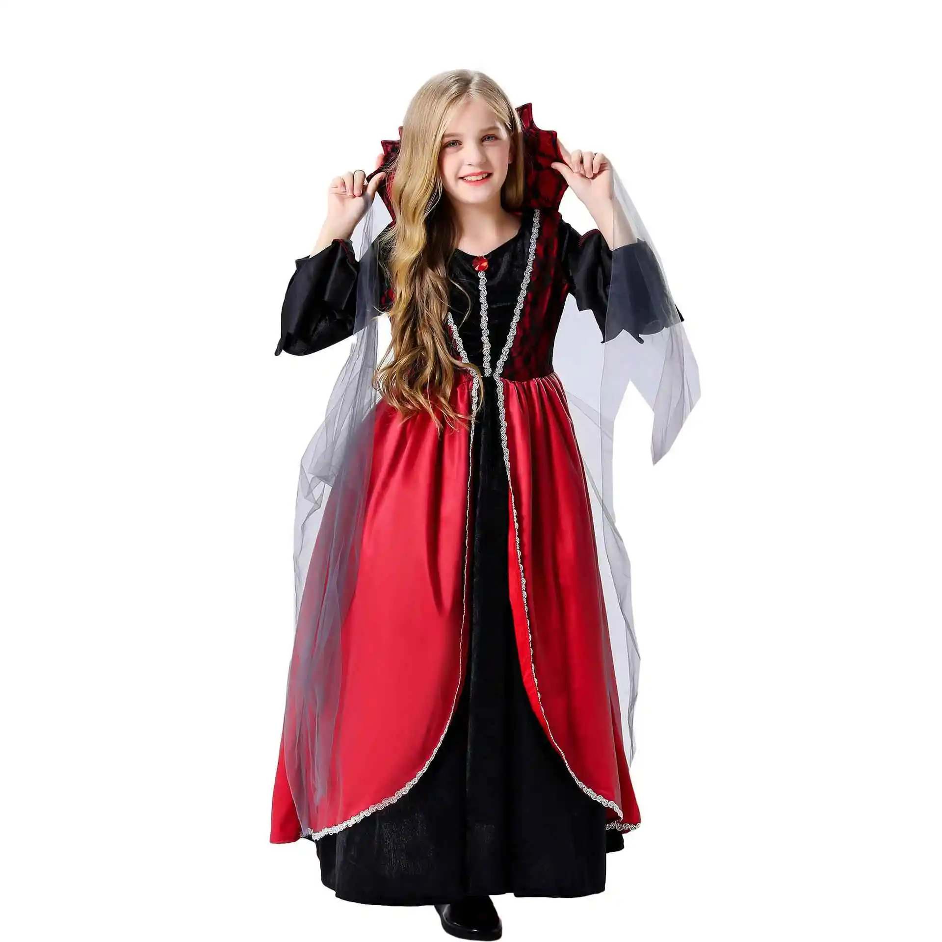 SXL Children's Court Devil Costume loween Outfit Kids' Traditional Stage Clothing Ele Devili Attire for Little Ones