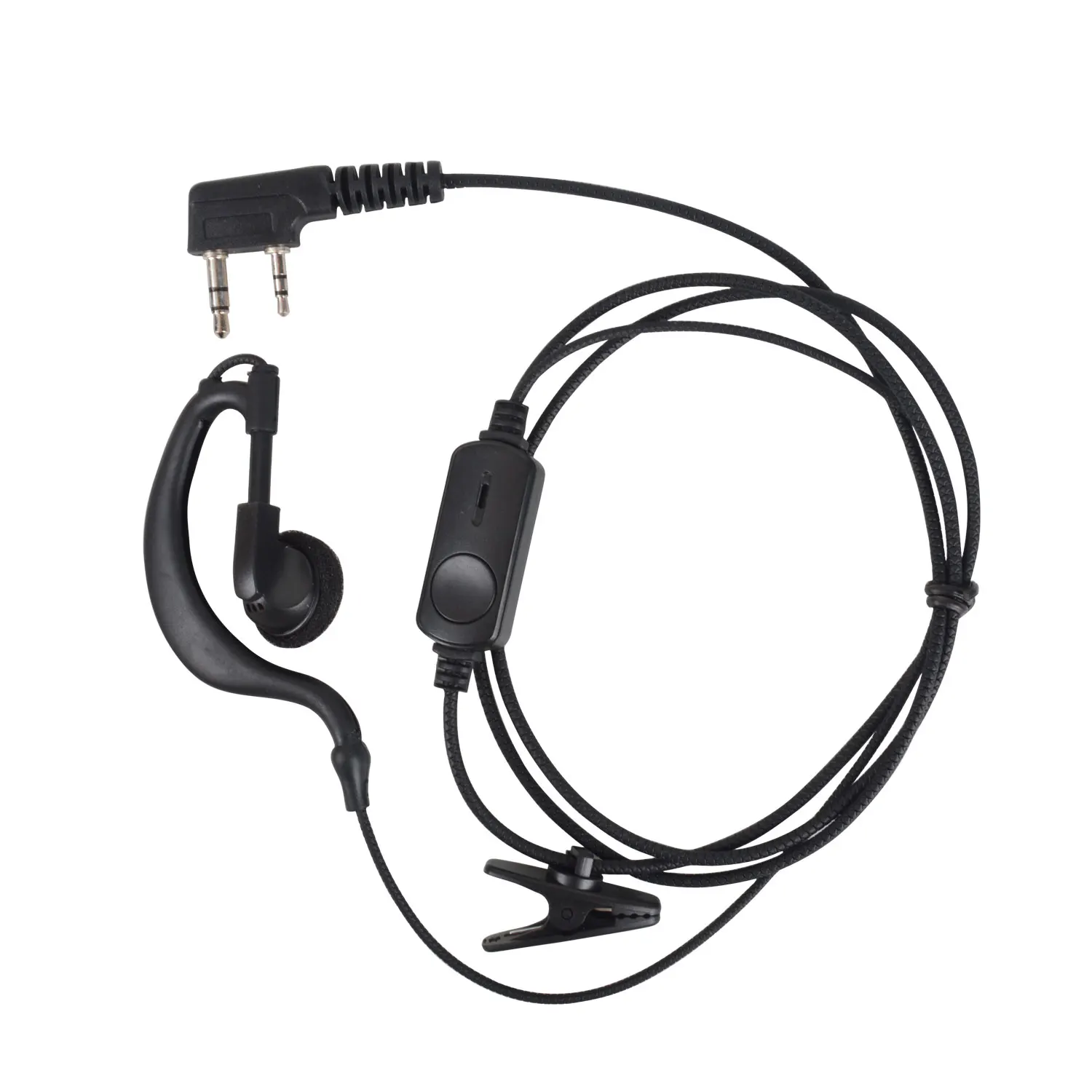 

Walkie Talkie Earpiece Headset for Transceiver Baofeng Kenwood TYT with PTT K-plug MIC Earbud Portable Radios Earphone