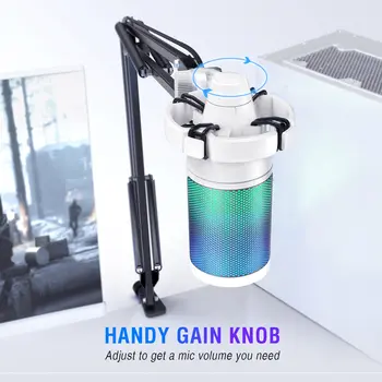 FIFINE USB 遊戲麥克風套裝,適用於 PC、PS4/5,電容式心形指向麥克風套裝,帶靜音按鈕/RGB 燈效/支架,適用於視頻直播 - A6T 12 最佳銷售 精細h6 - №7