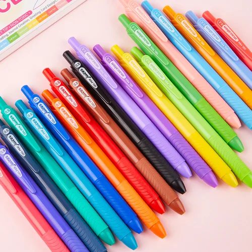 Imagen 2 del producto SHANDS 40/20 piezas Bolígrafos de gel de colores retráctiles - Bolígrafos coloridos de punta fina de 0,5 mm para diario, oficina y escuela - Flujo de tinta suave