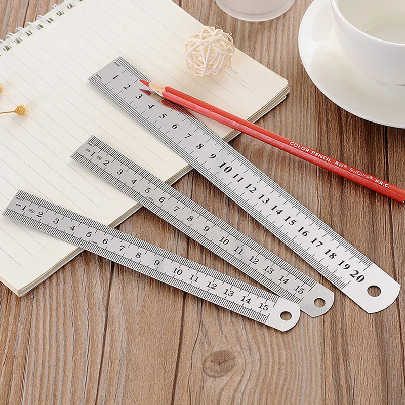 0-15/25/30mm Straightedge Double Side Scale Metal Ruler High Quality Stainless Steel Woodworking Drawing Measuring Tools 