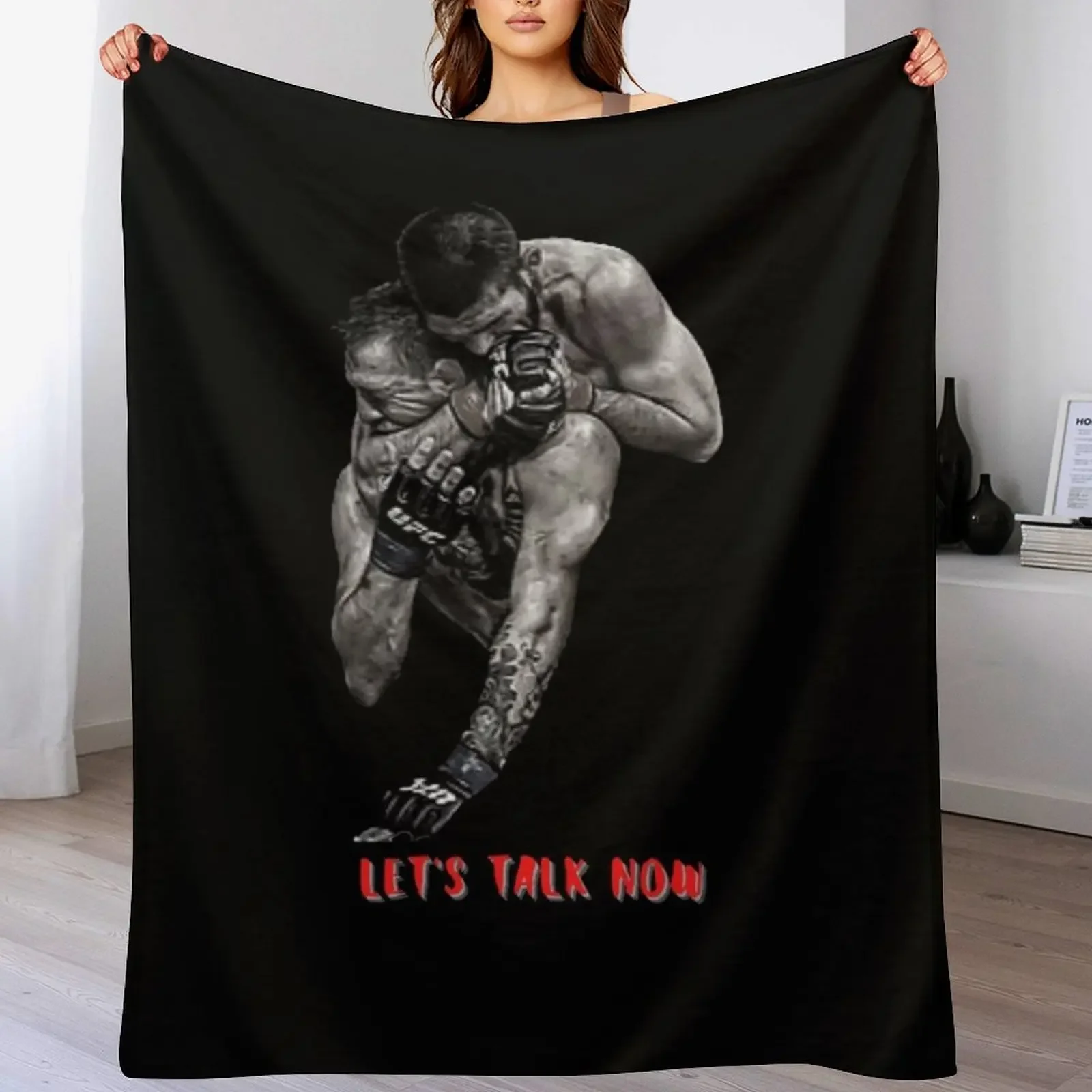 Khabib Nurmagomedov Throw Blanket Cozy Napping Blanket Gift for Mom Dad