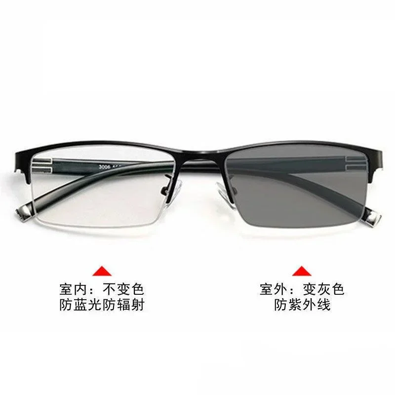 نظارات قصر النظر اللونية ، نصف الإطار ، الرؤية القريبة ، الضوء المضاد للأزرق ، الرؤية القصيرة ، النظارات الخارجية ، عالية الوضوح ، الأعمال