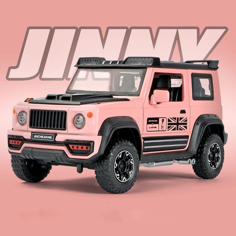 1:18 SUZUKI Jimny Off-Road Alloy Car Diecasts & Toy Vehicles Car Model Wheel Steering Sound and light Car Toys Gifts