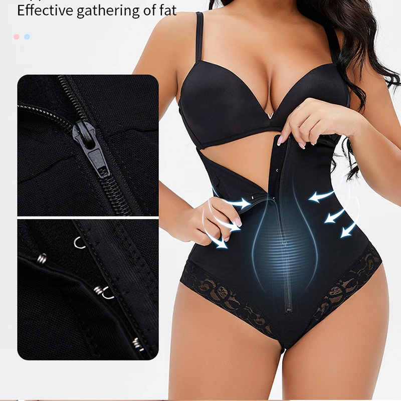 GUUDIA Bodysuits Fajas Shapewear Tummy Control Hooks Zipper Firm Control Colombianas Faja Under Bust Body Shaper Butt Lifting