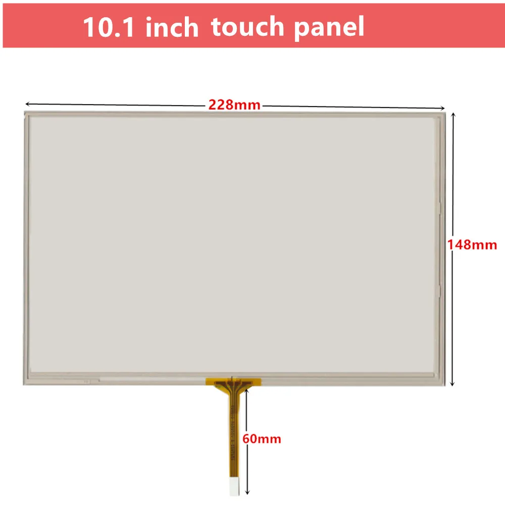

10,1-дюймовый 4-контактный резистивный сенсорный экран 228*148, промышленное управление, медицинское оборудование, мультимедийный дигитайзер, панель, стекло