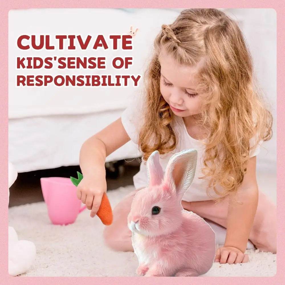 Cartoon with Sounds and Movements Easter Electric Rabbit Lifelike Interactive Bunny Simulation Electric