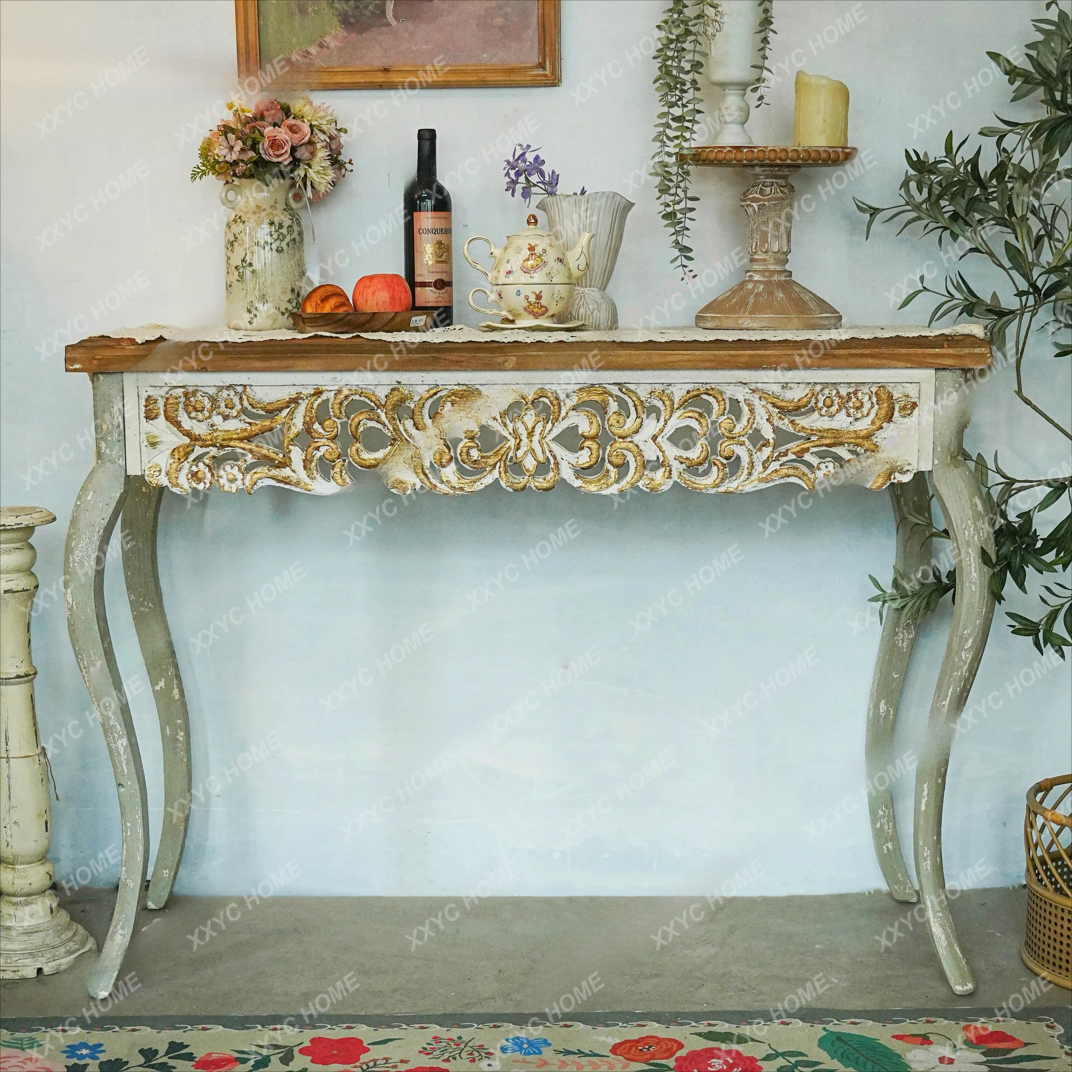 XX retro Xuanguantai carved decorative strip case