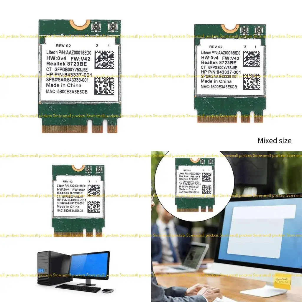 

R1WD RTL8723BE Беспроводная сетевая карта 300 МБ, 2,4 ГГц + 4,0, Bluetooth-совместимая 802.11N