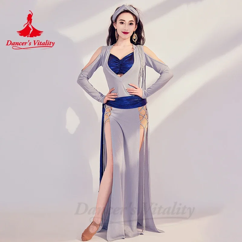 Belly Dance Robe Shabbi Dance Practice Clothing for Women Long Sleeves Baladi Performance Dress Oriental Belly Dancing Outfit