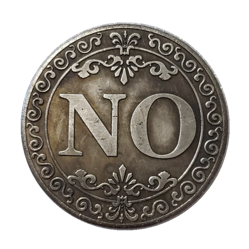 Yes/No Divination Game Assisted Coin Quick Decision Making Metal Craft Coin Decoration Old Coins