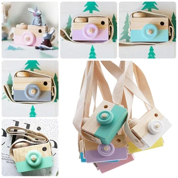 Mini cute wooden camera toys safe natural toy for baby kids fashion clothing accessories toys birthday christmas holiday gifts