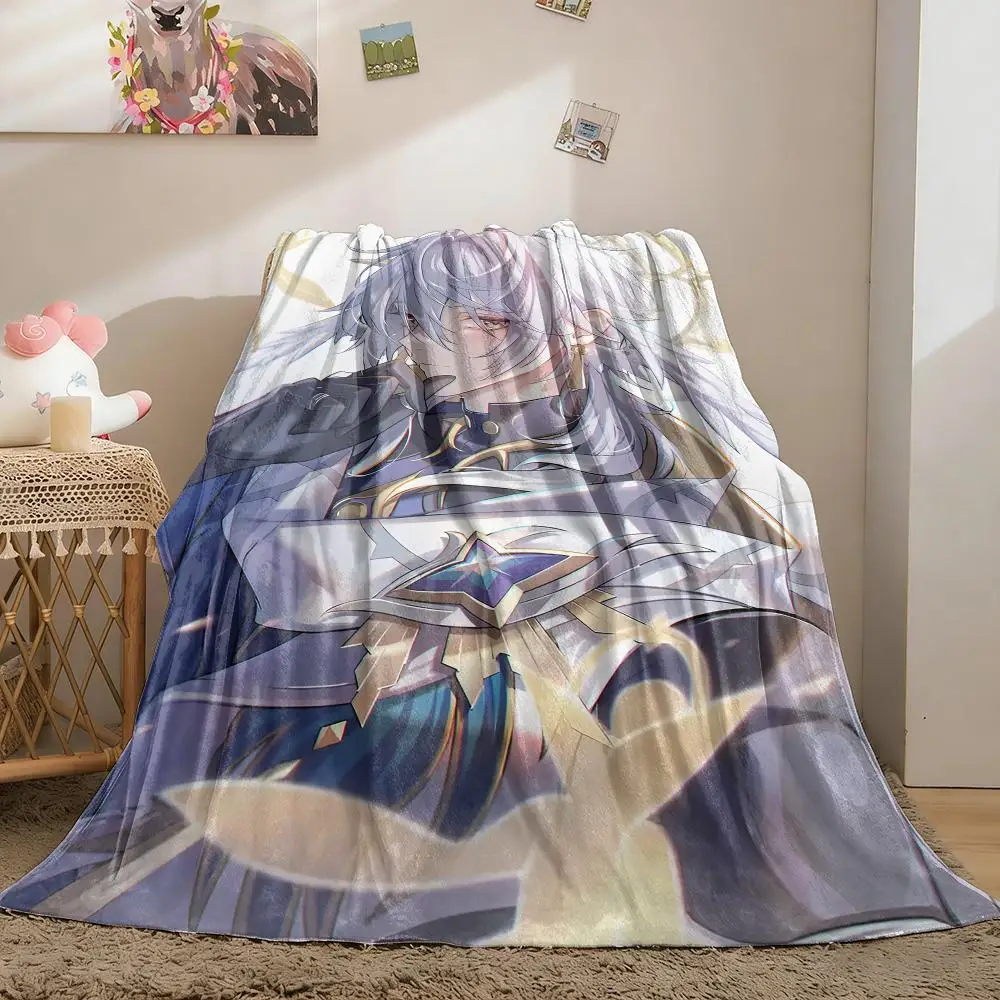 Sunday Honkai Star Throw Soft Flannel Throw Blanket, Lightweight Breathable Summer Nap Blanket For Sofa Home Travel Cozy Decor