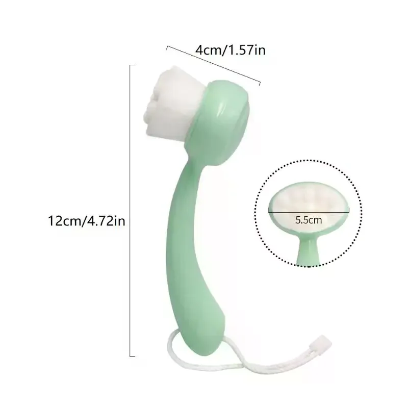 منظف المسام فرشاة غسل الوجه للتنظيف العميق للعناية بالوجه، فرشاة مقشر الوجه الرؤوس السوداء لينة فرشاة تنظيف الوجه #5