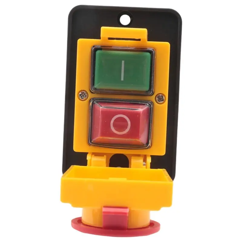 [HOT!】 DZ05 7 Pins 400V IP55 Three-Phase Electromagnetic Emergency Stop Push Button Switch