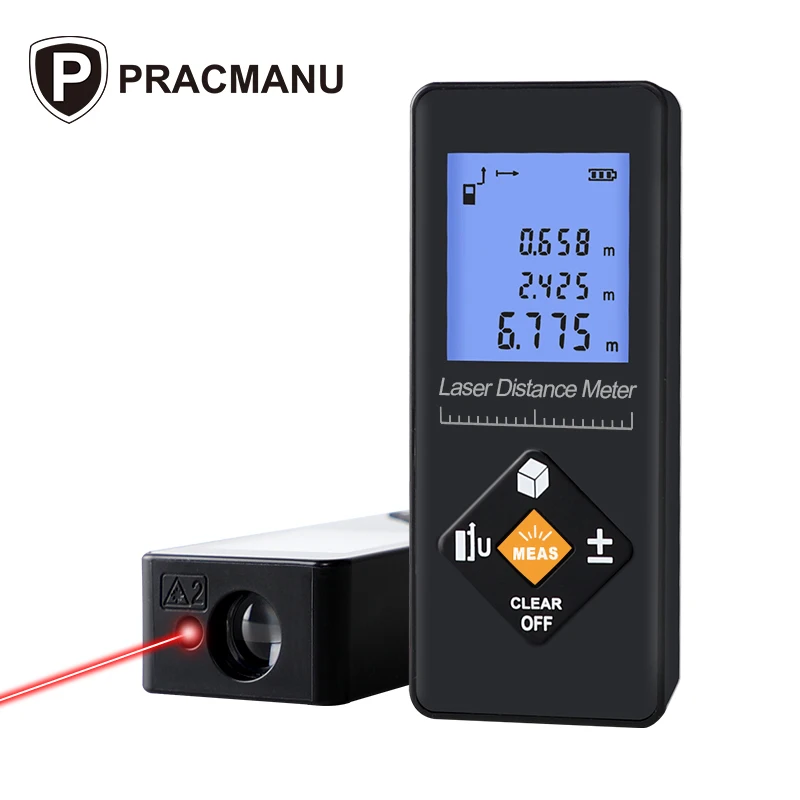 Pracmanu Laser Distance Meter 30M/50M/120M Laser Rangefinder Profesional Electronic Ruler USB Rechargeable