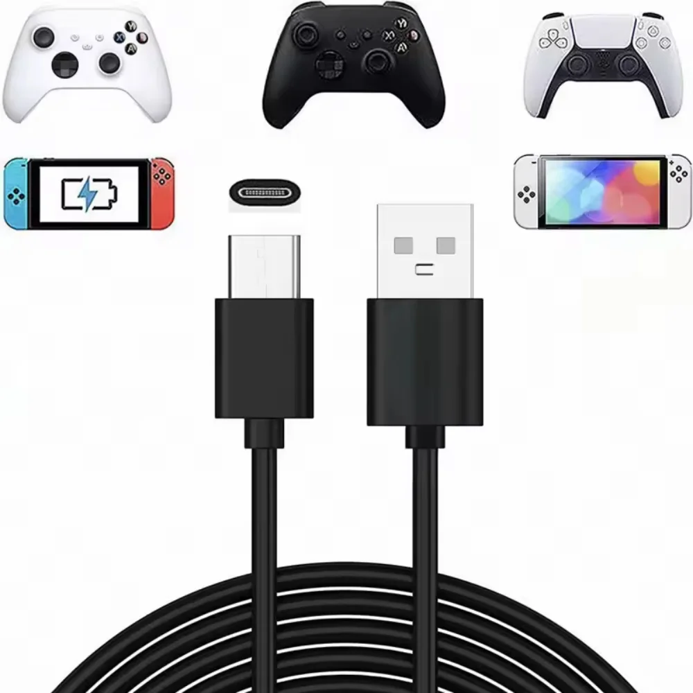 1m-2.75m Micro/type c USB Charging Cable for PS5 Controller USB Type C Power Cord for PS5/Xbox Series S X Gamepad Accessories