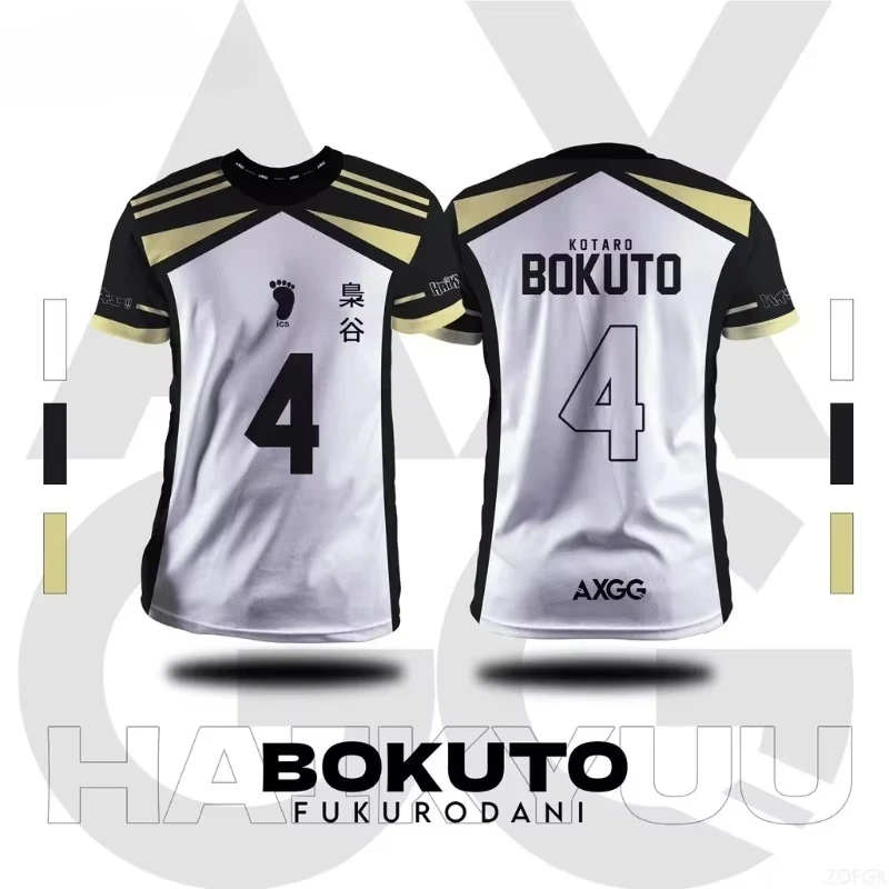 Haikyuu Fukurodani Bokuto Anime Men Tshirts 2026 New Summer Fashion Casual Jersey Short-Sleeve O-neck Tees Sports Kids/Adult Top