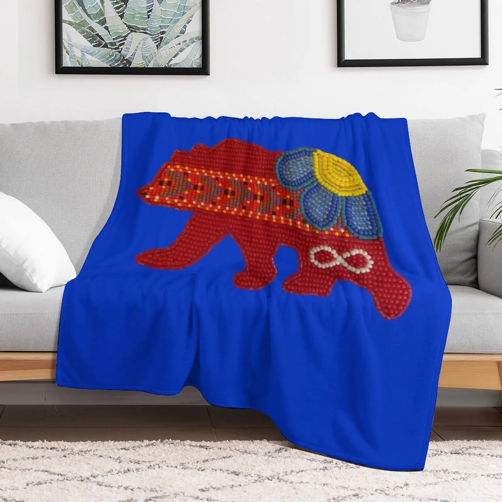 M??tis Bear Throw Blanket Soft Home Decor Blanket for Couch Bedroom