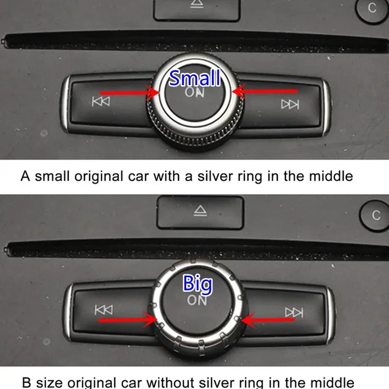 Car Interior Modification Central Control CD Air Conditioning Window Lifting Button Trim Sticker Fit For Mercedes Benz C GLK