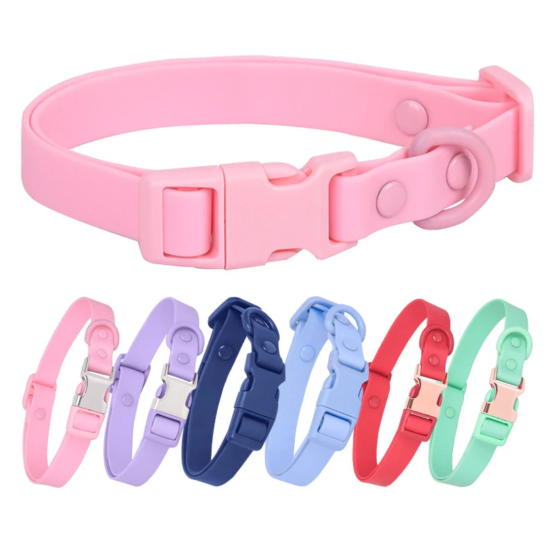 Rust resistant custom hot sale PVC engraved waterproof dog collar