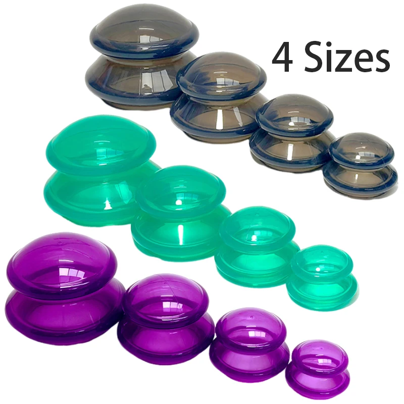 

Multiple Sizes Anti-cellulite Silicone Suction Cup Ventosas Massage Body Cups Vacuum Cupping Set Face Sucker Slimming Jars