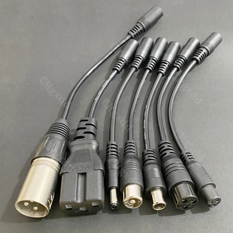 DC-Adapter-Konverterstecker 5,5mm*2,1mm Buchse auf XLR 3-polig 5,5*2,5mm 8,0*1,6mm RCA M12 M16 C13 Stecker Geeignet für Roller – Detail 2