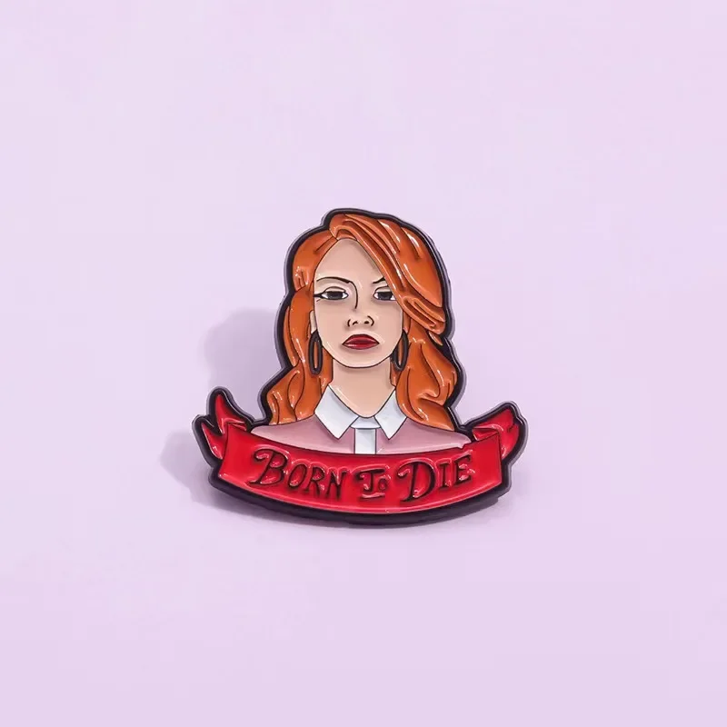 Lana Del Rey Born to Die Enamel Pin Classic Famous Singer Series Lapel Badge for Fans Concert Wearing Jewelry