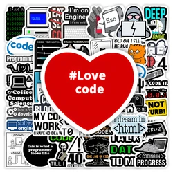 Funny Programming Stickers Java JS Php Docker Html Cloud Hacker Development Decorative Decal for Laptop Phone Luggage Waterproof