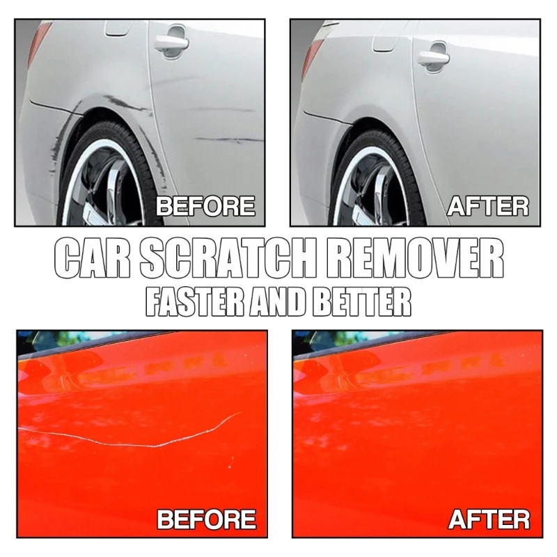 2024 New Scratch Remover with Sponge High Efficiency Paint Repair Not Damaging Vehicle Case Formula Car Paint Restoration