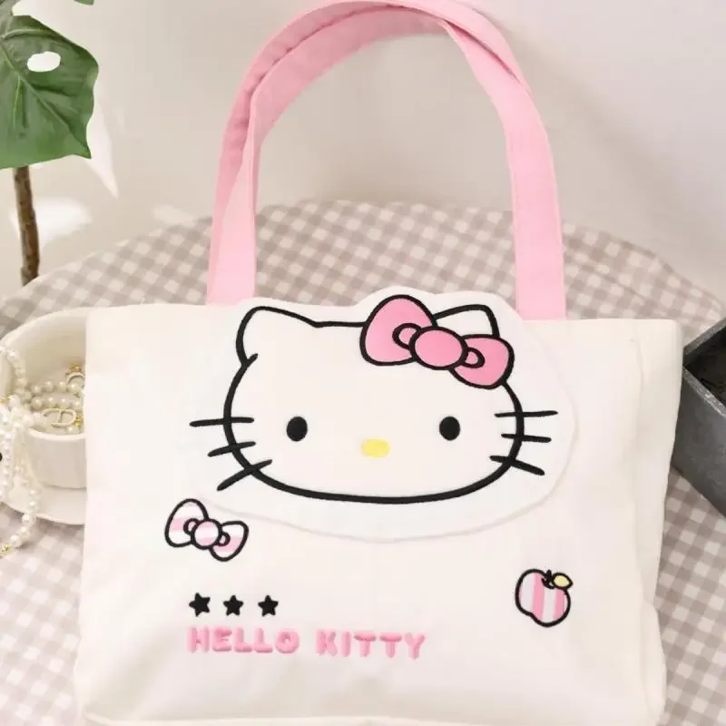 حقيبة كروس جديدة بكتف واحد مطرزة كورومي هالو كيتي محمولة ذات سعة كبيرة سينامورول كاواي ماي ميلودي