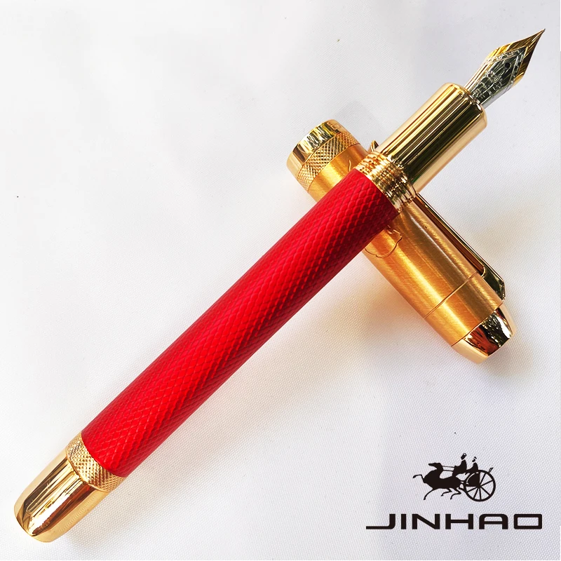 Jinhao 92 Luxury Metal Fountain Pen - Ergonomic, Twist Cap, Medium Nib with Converter - Ideal for Office & School Use, Includes view 5