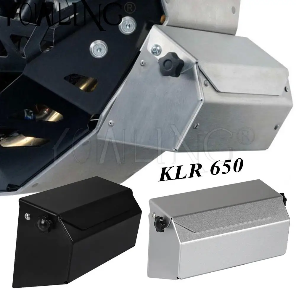 صندوق أدوات حماية محرك باش لألواح انزلاقية الدراجة النارية صندوق أدوات سكيدبلات لكاواساكي KLR 650 KLR650 2008-2018 2019 2020 2021