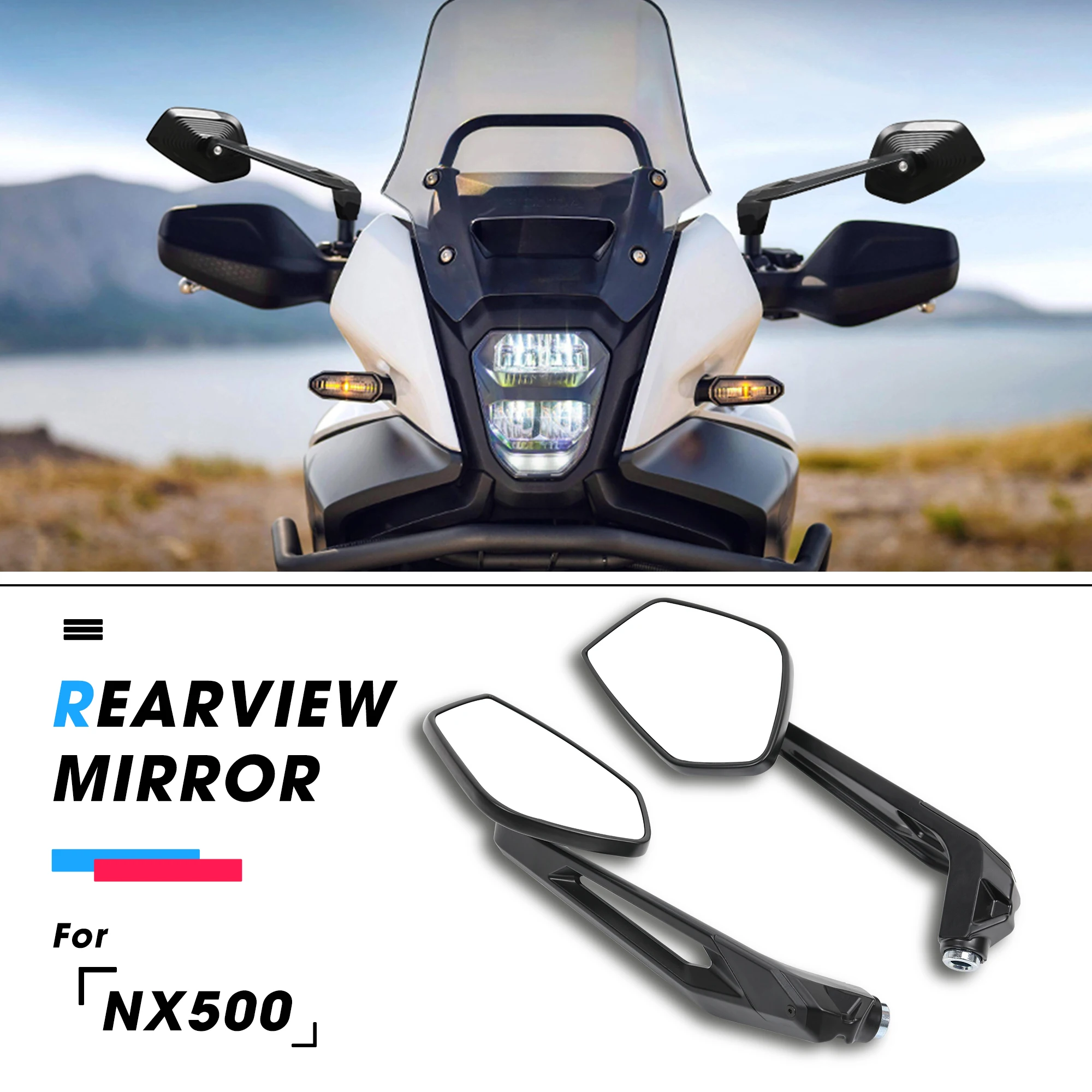 

For Honda NX500 2023 2024 Adjustable Rearview Blind Spot Mirrors Side Mirror Motorcycle NEW NX500 Accessories NX 500 nx500