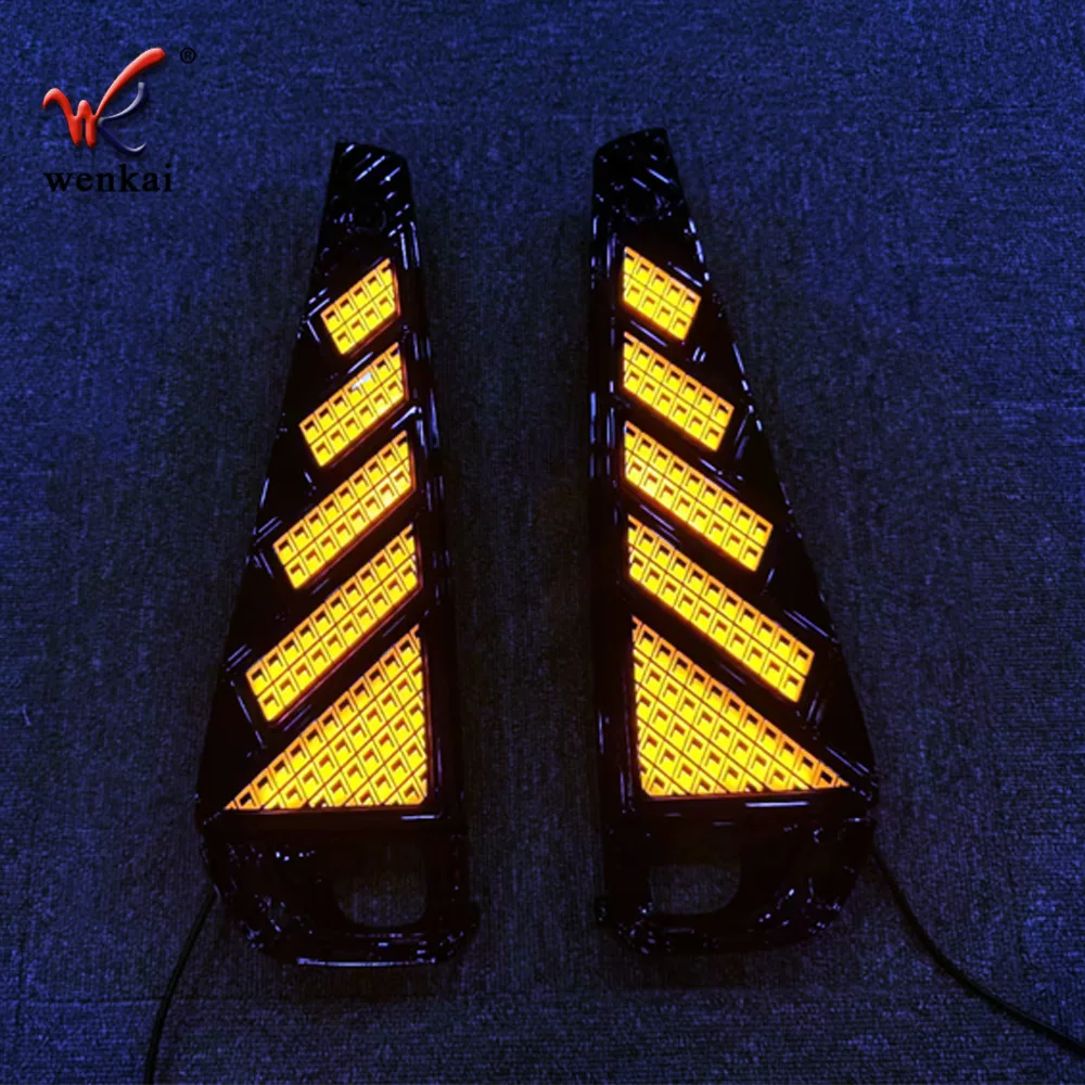 المصد الأمامي للسيارة LED ضوء الجري النهاري دي أر إل ثلاثة ألوان مصباح إشارة الانعطاف لتويوتا Vellfire 40 سلسلة 2024 أجزاء مصباح الضباب
