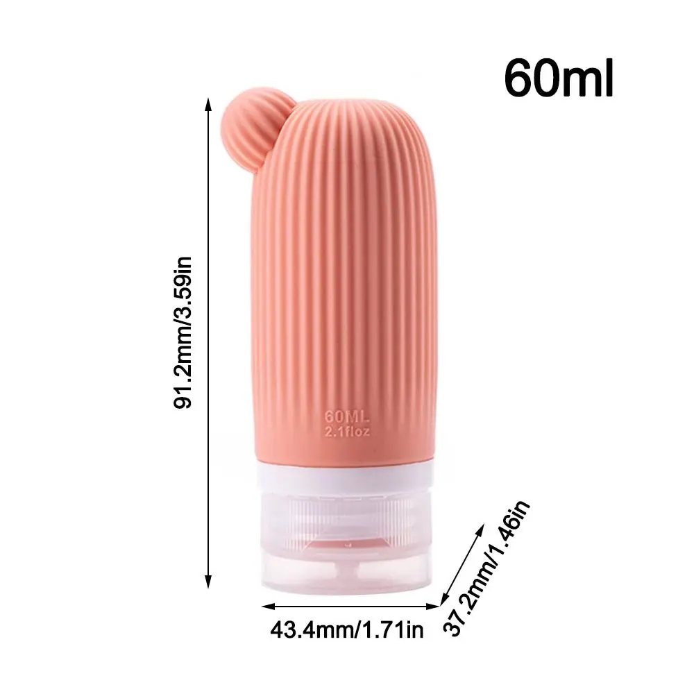 Squeeze Silicone Refillable Bottles Large Capacity 90ML Shower Gel Lotion Bottle Visible Design Shampoo Sub-Bottling Travel