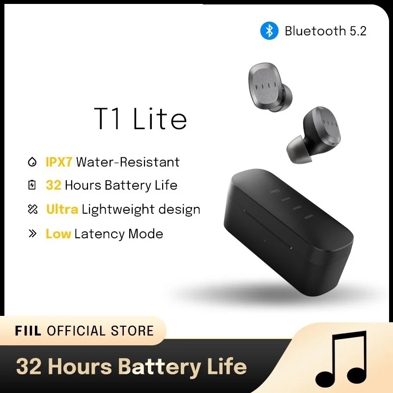 To T1 Lite True Wireless Bluetooth 5.2 Headphones TWS ENC Sports Earphones IPX7 Waterproof Fitness Headset Low Latency Earbuds