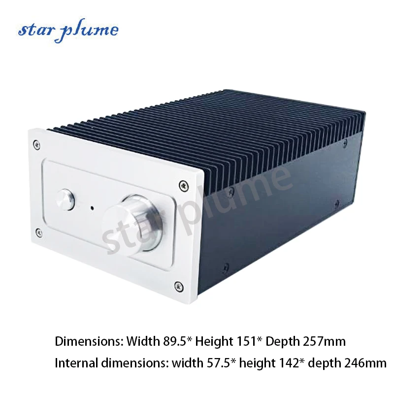 89.5*151*257mm All Aluminum Power Amplifier Case Single Side Cooling Small Vertical Power Amplifier Chassis Shell DIY Box