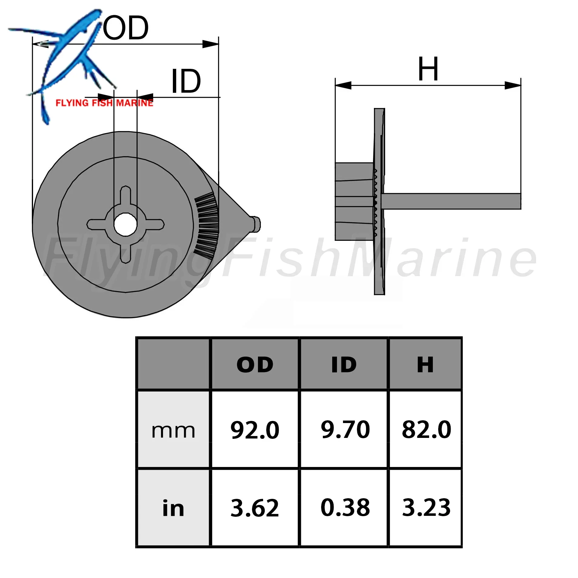 Лодочный мотор 822157 Анод T2 Trim Tab для Mercury Mariner Force 25HP 30HP 35HP 40HP 45HP 50HP 2/4 Stroke R.P 3,5", цинковый сплав