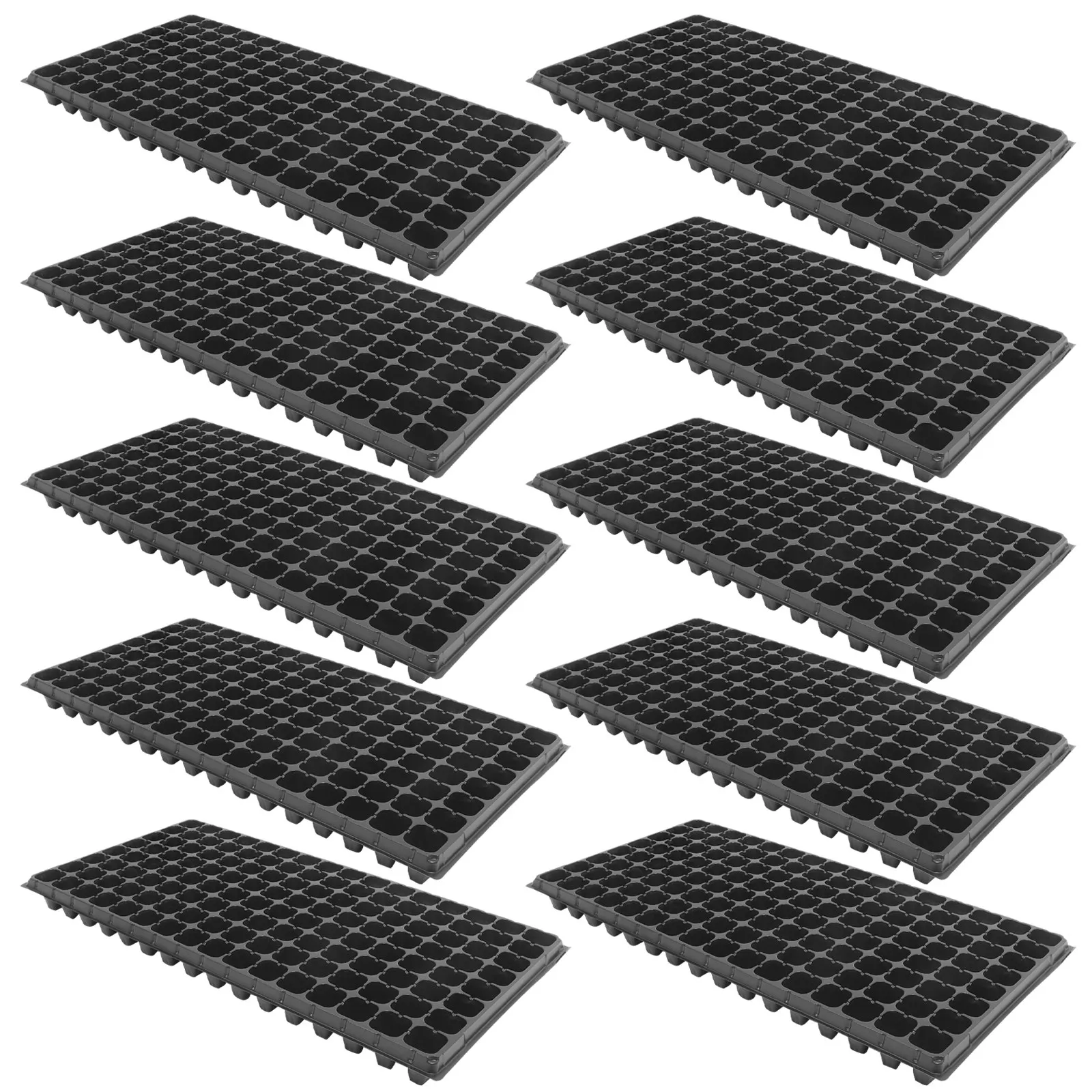 10Pcs 128 Cells Plastic Nursery Tray Sprout Plate Growing Container for Garden Home DIY Gardening Sprouter Plastic Sprouter
