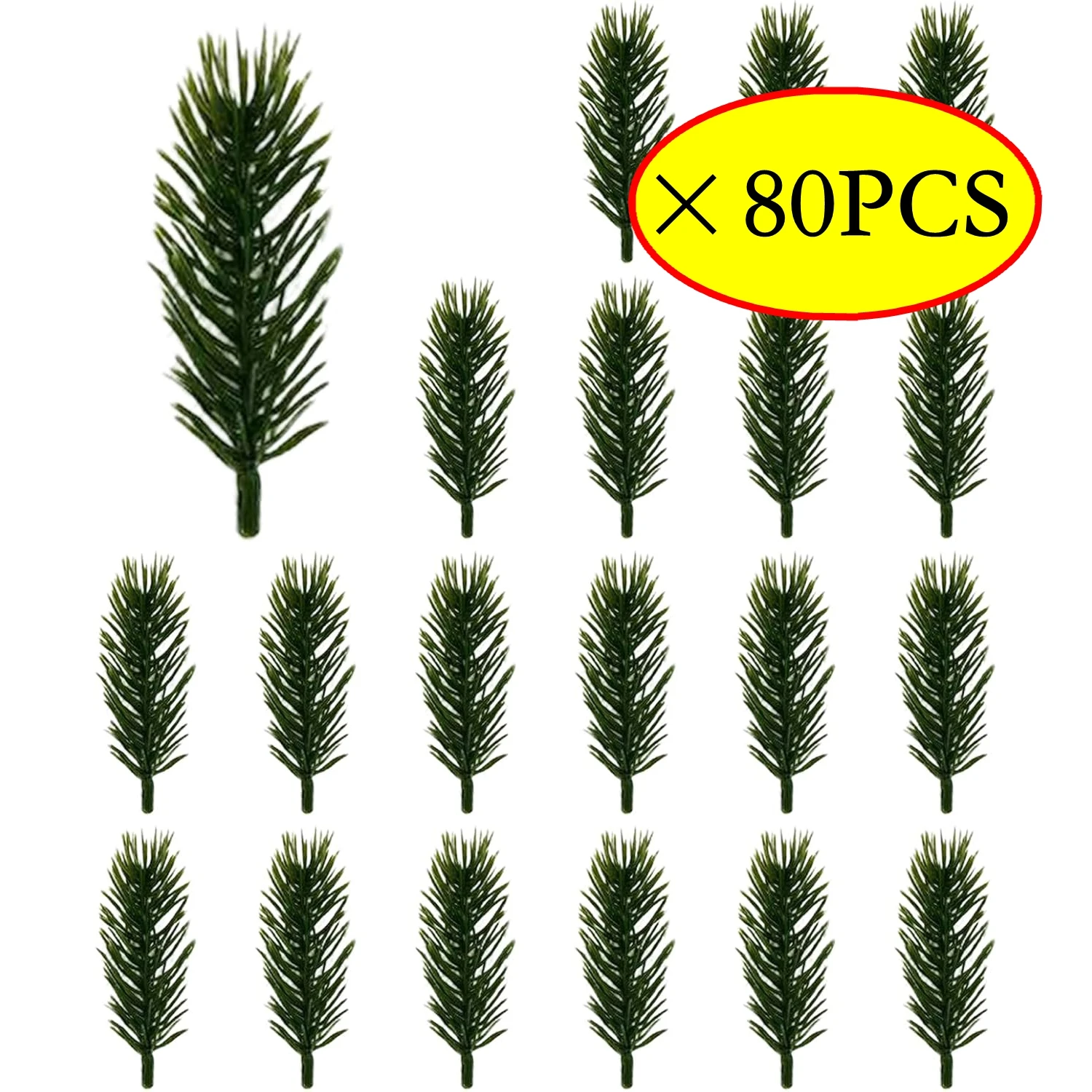 40/80Pcs Artificial Plants Pine Needles Christmas Tree Filler Outdoor Wedding Holiday Garden Home Table Wall Vase DIY Decoration