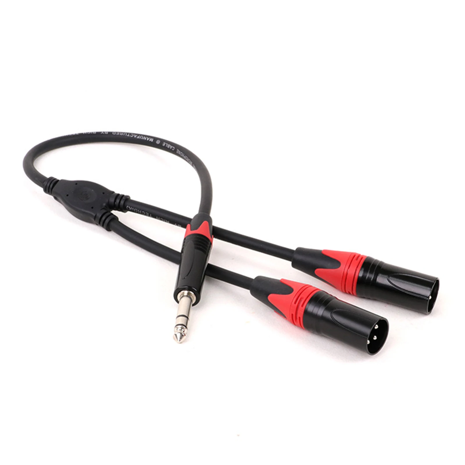 1PC 6.5 do 2 XLR Aduio kabel wysokiej jakości 6.5mm Stereo do Dual XLR kabel mikser głośnik 1/4 Cal TRS Y Splitter ekranowane przewody