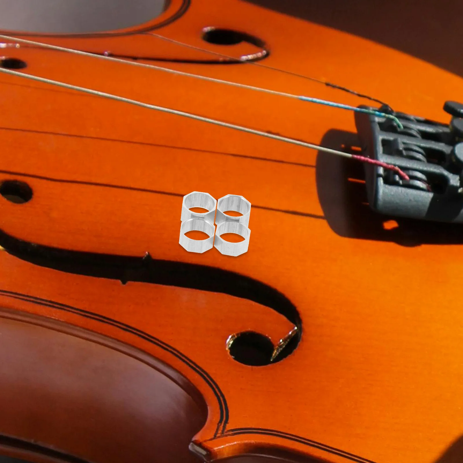 

1Set Violin Supplies Copper Upper Lower Screw Ring Set Durable Easy Install Wide Compatibility Fine Craftsmanship