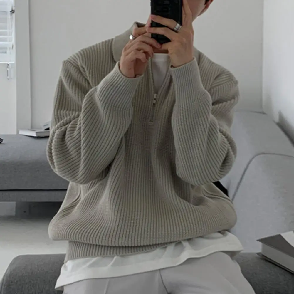 

Men Winter Sweater Pullover Korean Style Keep Warm Vintage Loose Kintted Sweater Streetwear Autumn Sweater Male Clothes 스웨터