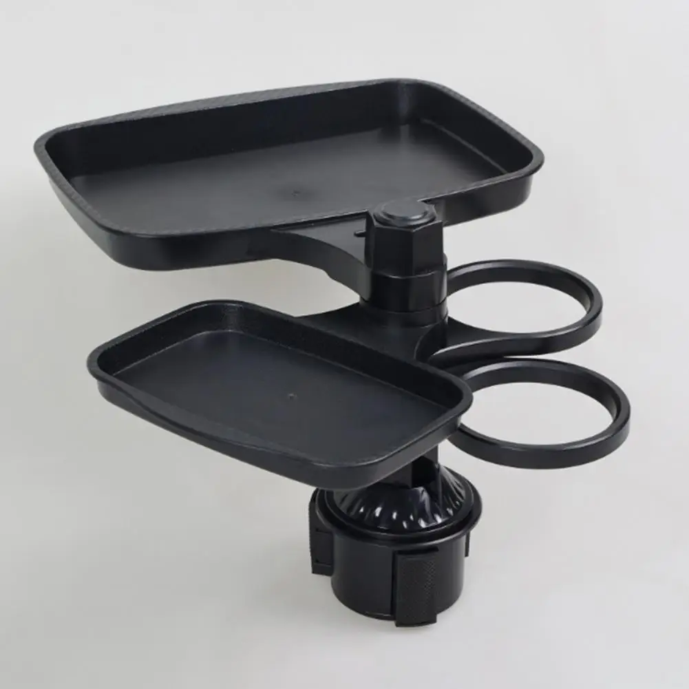 Car Cup Holder Expander Tray 360-Degree Rotation Anti-Shake Universal Easy To Install Car Food Tray Mobile Phone Holder 자동차 컵 홀더